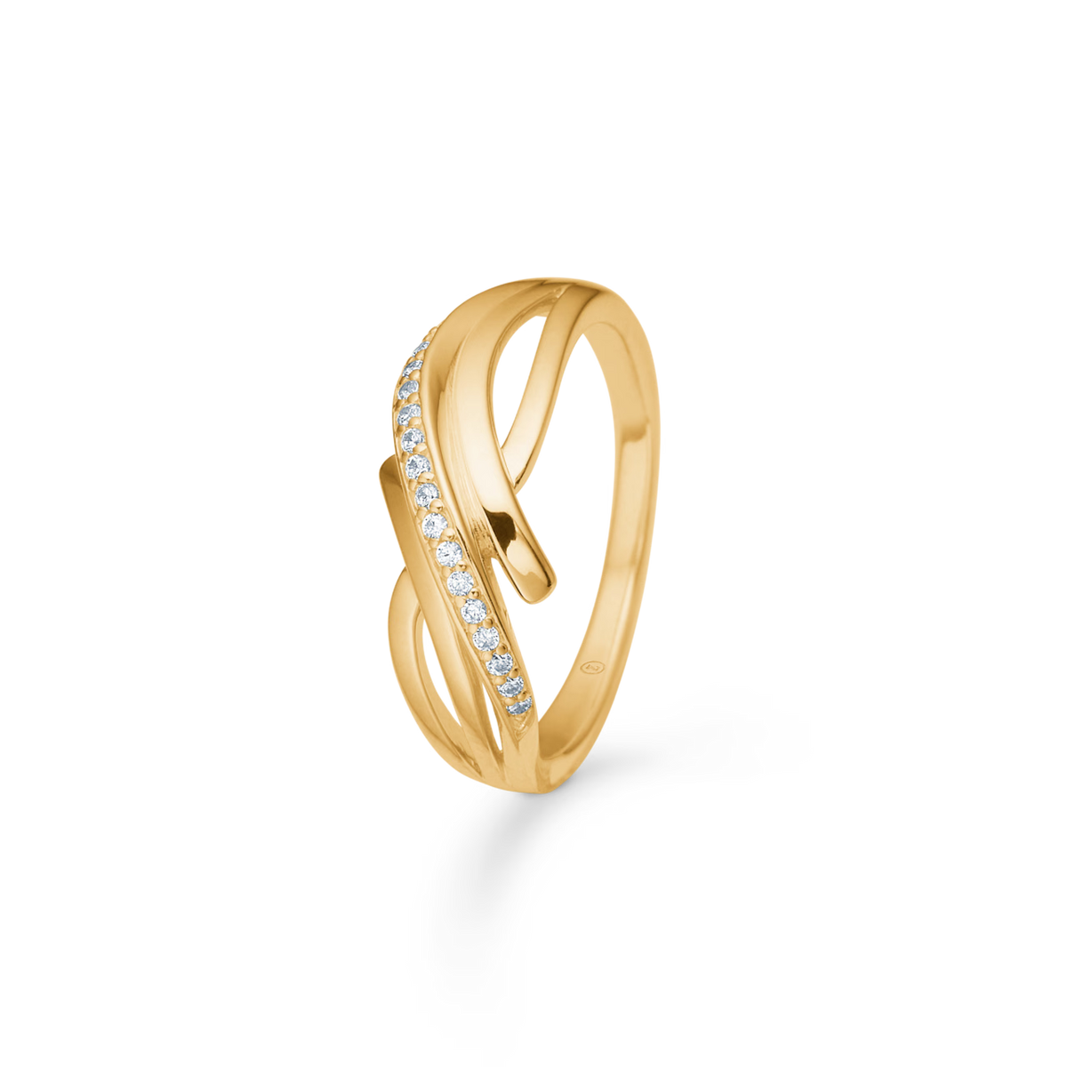 Mads Z Monique Ring aus 8 kt. Gold m. Zirkonia 