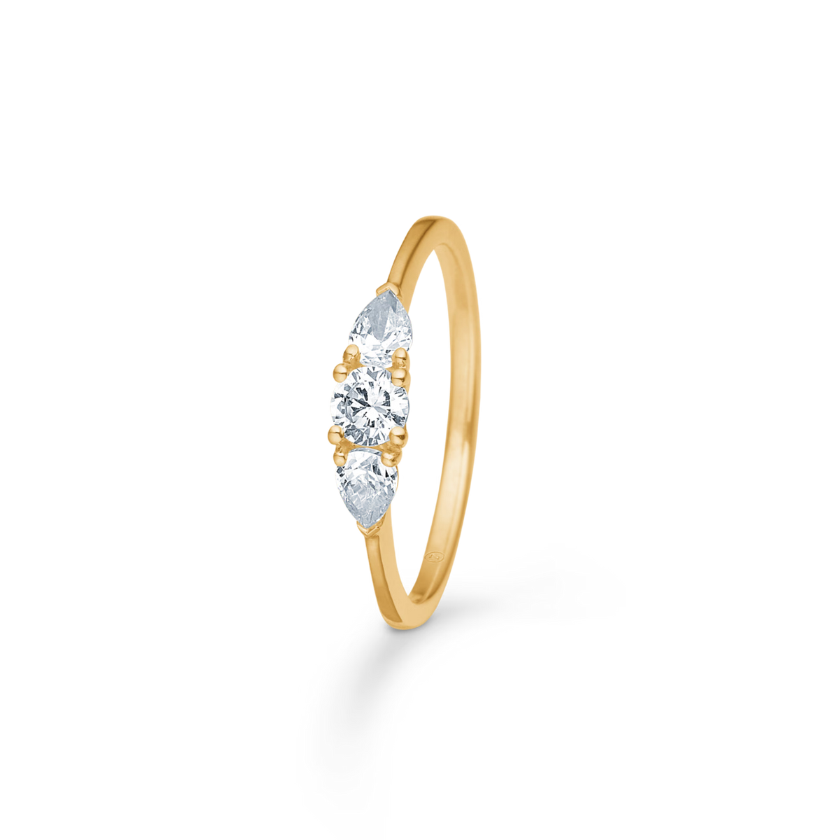 Mads Z Solis Shine Ring aus 8 kt. Gold mit Zirkonia 