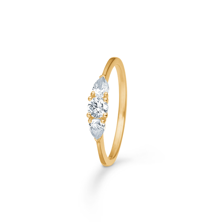Mads Z Solis Shine Ring aus 8 kt. Gold mit Zirkonia 