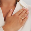 Mads Z Stardust Ring aus 8 kt. Gold mit Zirkonia 