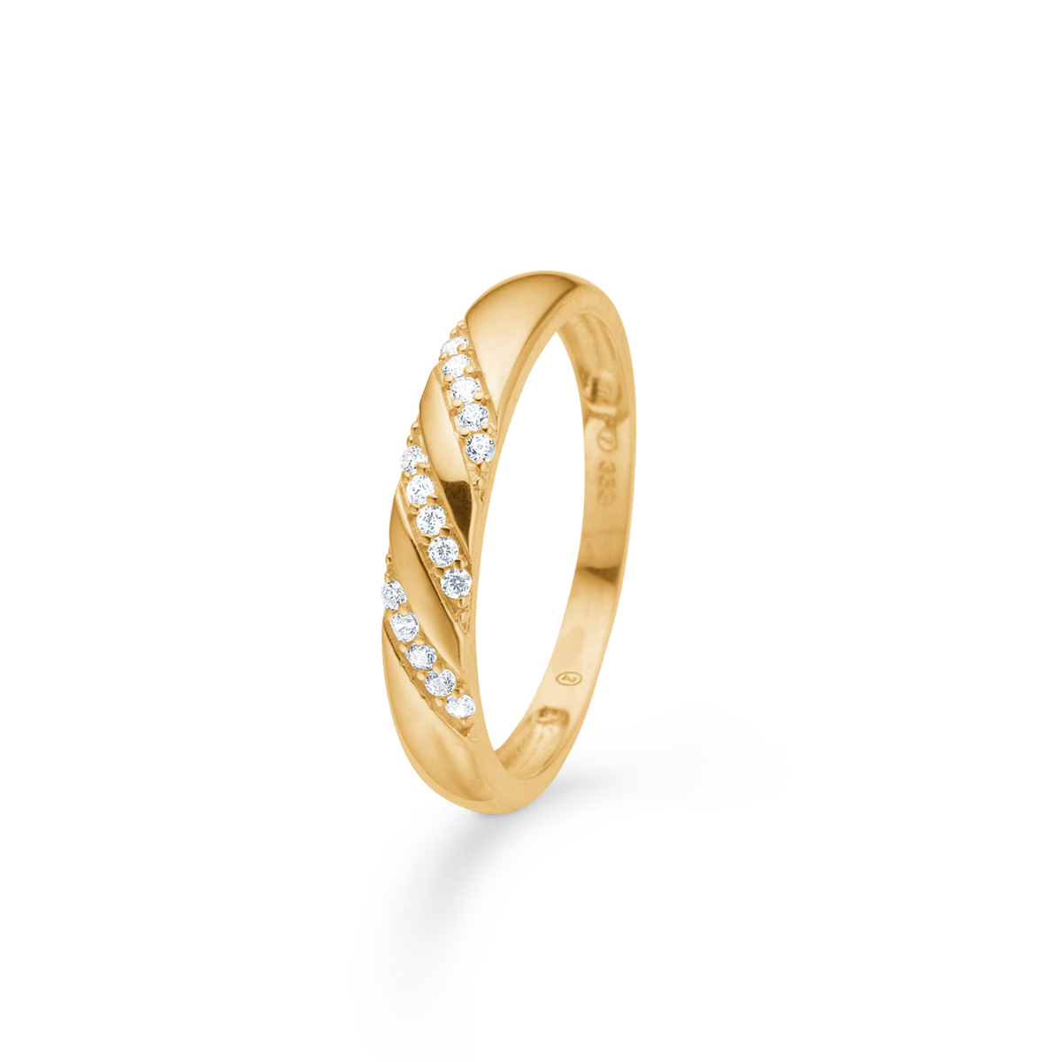 Mads Z Stardust Ring aus 8 kt. Gold mit Zirkonia 