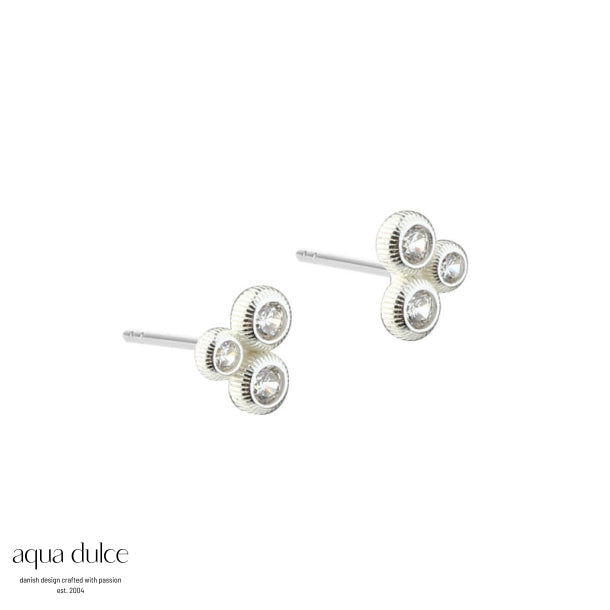 Aqua Dulce Whisper Dot Silber Ohrstecker – 7242