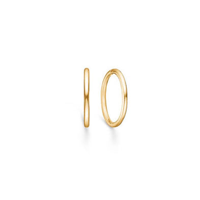 Alliance Ring 14kt guld viser en klassisk, enkel guldring i poleret finish, set fra siden og forfra. Model 8510527