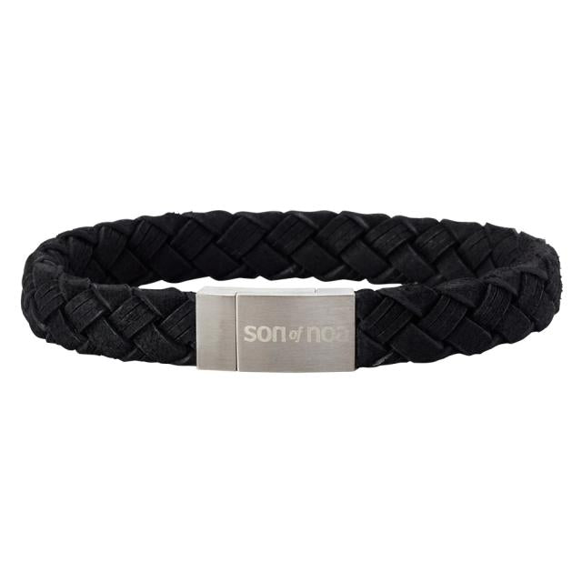 Son Of Noa Herrenarmband aus schwarzem Leder – 809700391