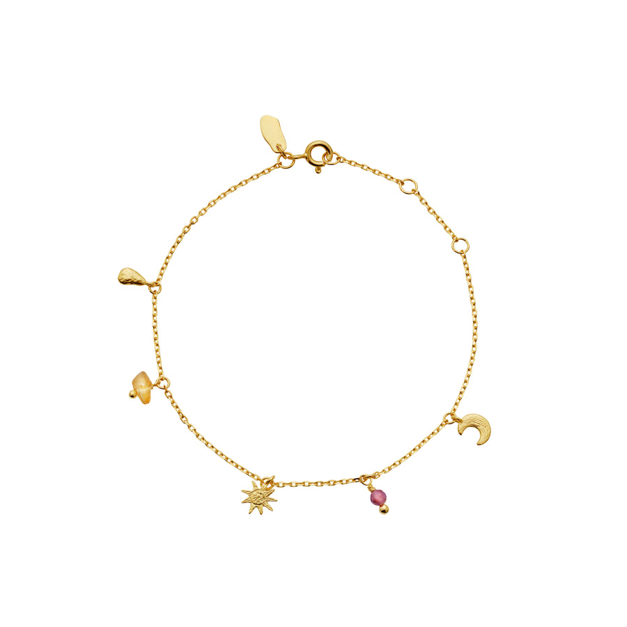 Mondstein Addison Armband vergoldetes Silber