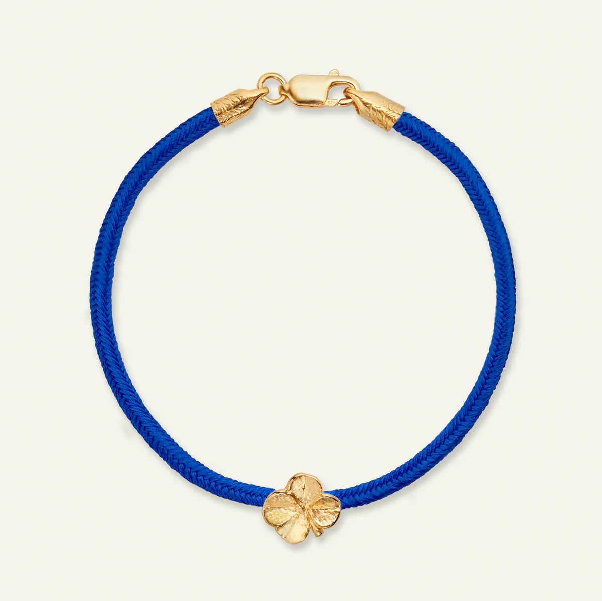 Flora Danica Vierblattklee Seidenarmband Student Blau 