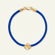 Flora Danica Vierblattklee Seidenarmband Student Blau 