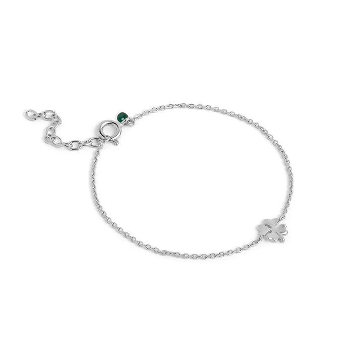 Enamel Vier Blattklee -Armbänder in Silber