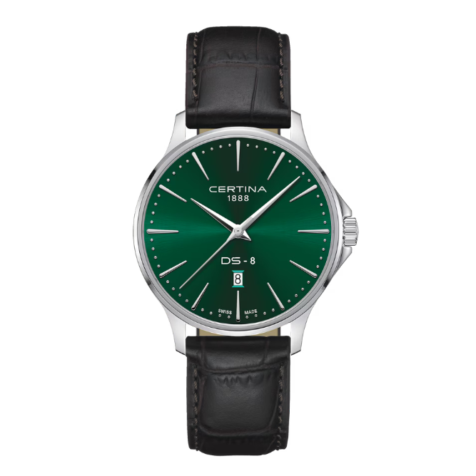 Certina DS-8 Gent 40mm – Grünes Zifferblatt & Lederarmband – C0454101609100