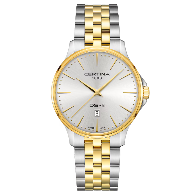 Certina DS-8 Gent - 40 mm Stahl & Gold PVD – C0454102203100