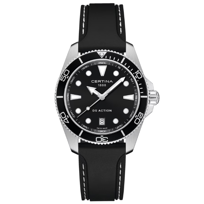 Certina DS Action - 40mm Schwarzes Kautschukarmband – Produktbild 5