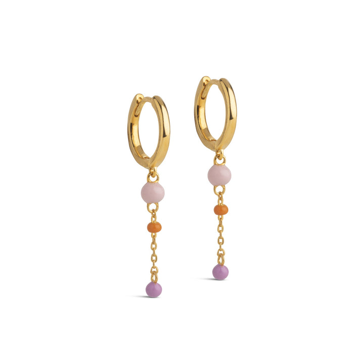 Emaille-Ohrringe „Lola Bold Blush“