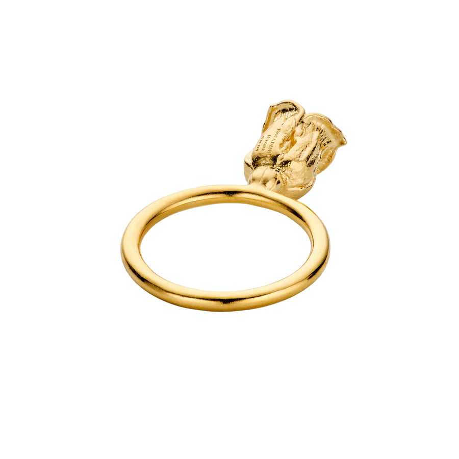 Flora Danica Rosen-Statement-Ring vergoldet