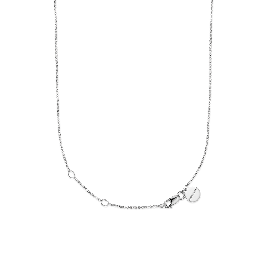 Flora Danica Kleeblatt-Halskette mit fünf Kleeblättern in Silber.