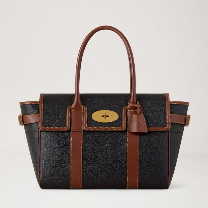 Mulberry Bayswater Scotchgrain Schwarz-Cognac