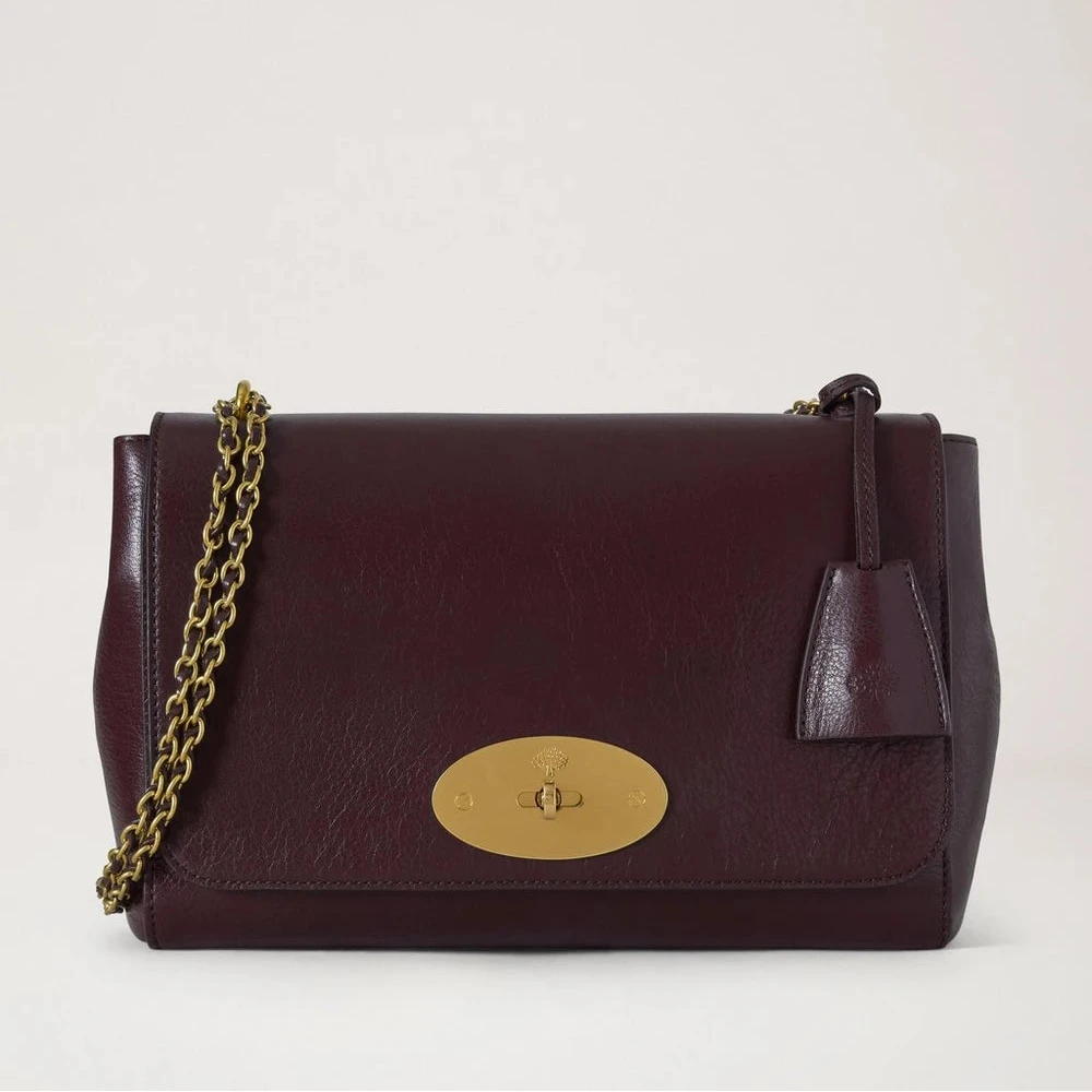 Mulberry Mittel Lily Oxblood Hochglänzendes Leder 