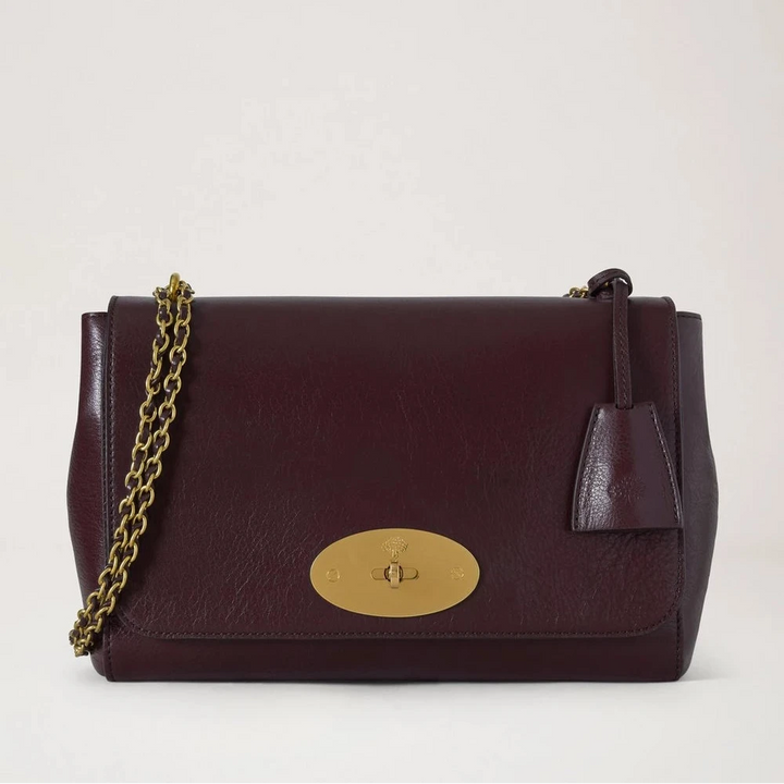 Mulberry Mittel Lily Oxblood Hochglänzendes Leder 