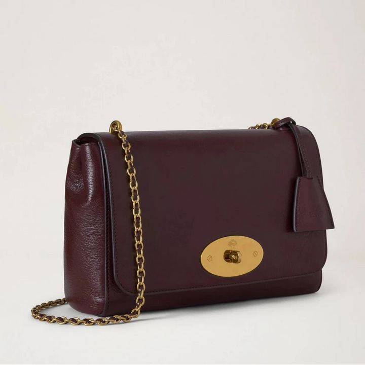 Mulberry Mittel Lily Oxblood Hochglänzendes Leder 