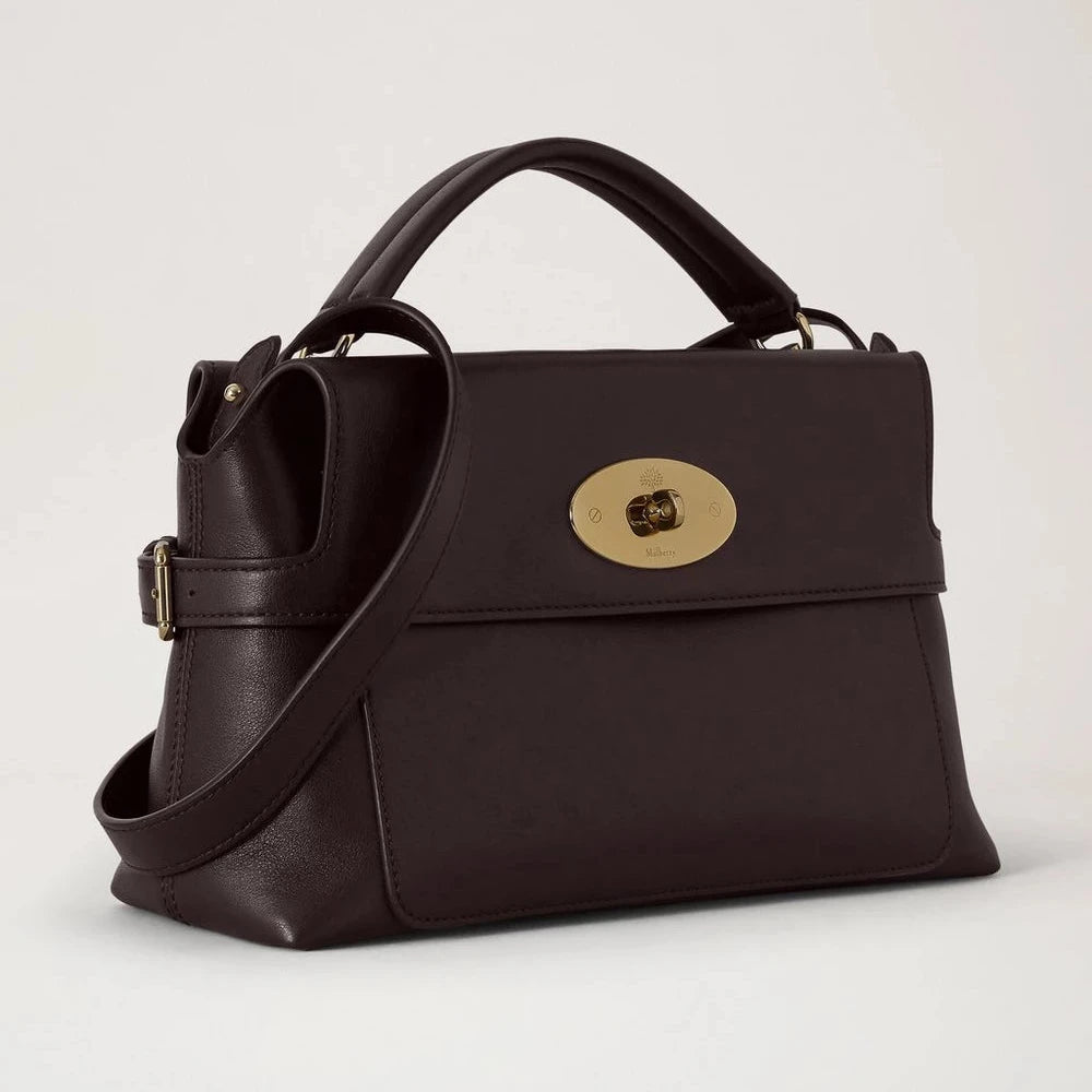 Mulberry Kleine Stevie Tor Handle aus glattem, geschmeidigem Leder in Ebony 