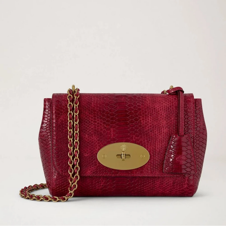 Mulberry Lily Apple Red Waxed Snake Print – HH0210/787K569
