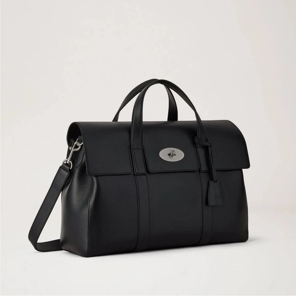 Mulberry Heritage Piccadilly Messenger Small Classic Grain Schwarz 