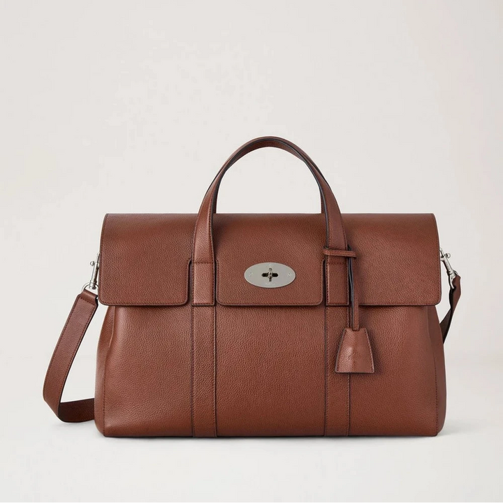Mulberry Bayswater taske i brunt læder med hanke og aftagelig skulderrem, Model 1123456789