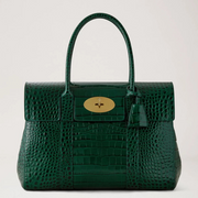 Mulberry Bayswater Emerald Shiny Croc 