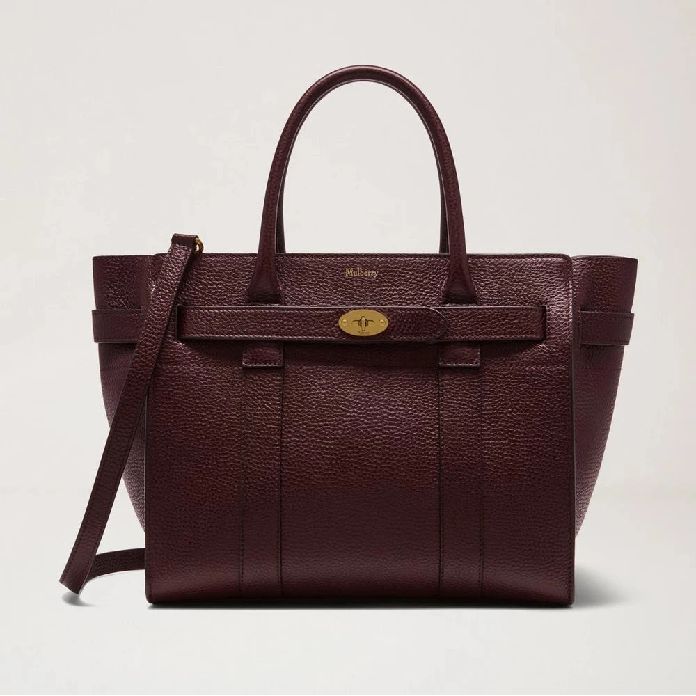 Mulberry Kleine Geldbörse mit Reißverschluss Bayswater Oxblood Small Classic Grain – HH0307/205K195