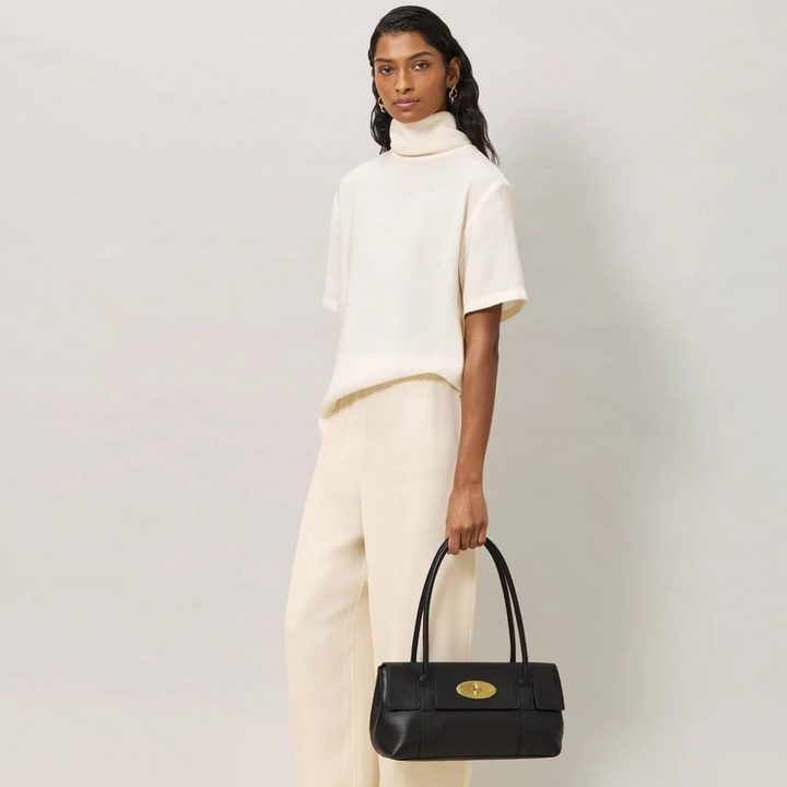 Mulberry East West Bayswater Schwarzes geschmeidiges Glattleder – HH0402/771A100