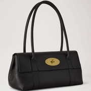 Mulberry East West Bayswater Schwarzes geschmeidiges glattes Leder 