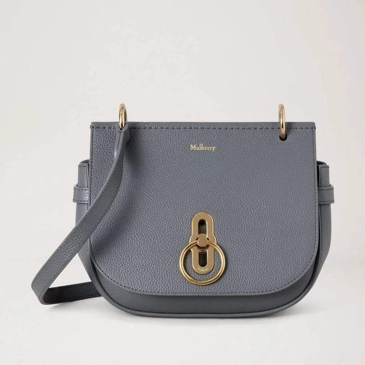 Mulberry Kleine Amberley Satchel Small Classic Grain Foggy Grey 