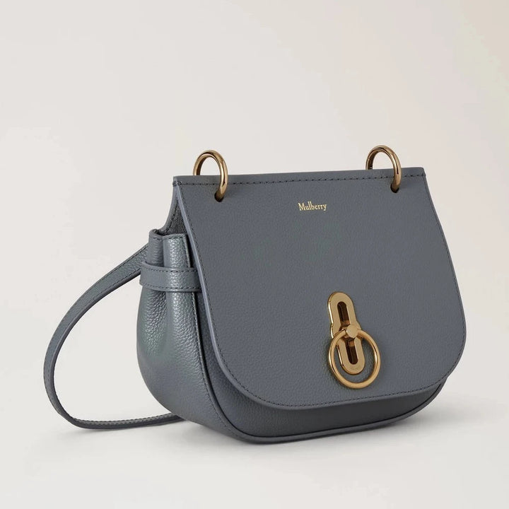 Mulberry Kleine Amberley Satchel Small Classic Grain Foggy Grey 