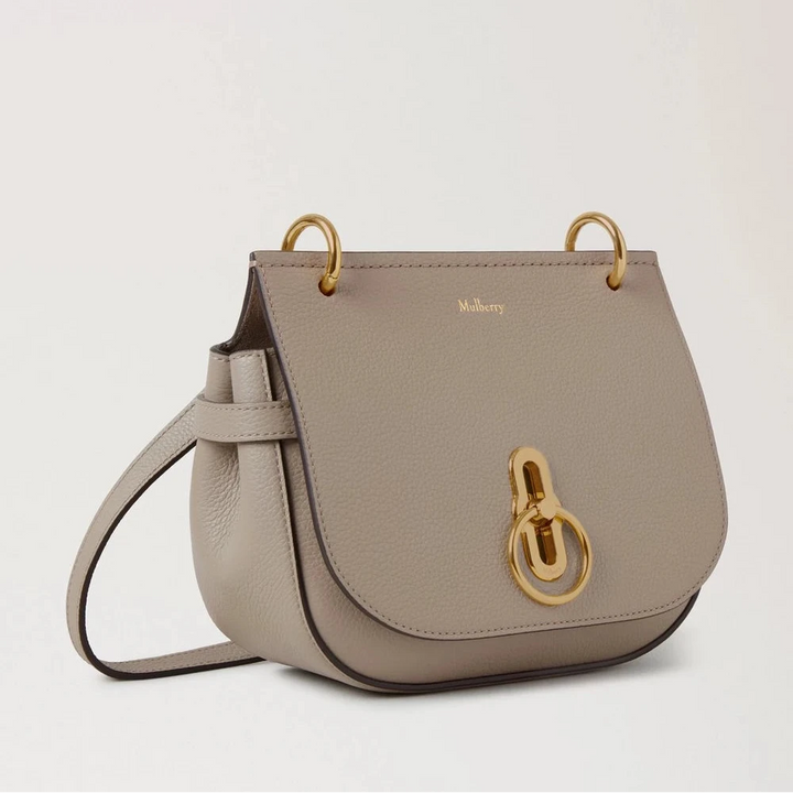 Mulberry Kleine Amberley Satchel Cashmere Taupe Small Classic Grain 