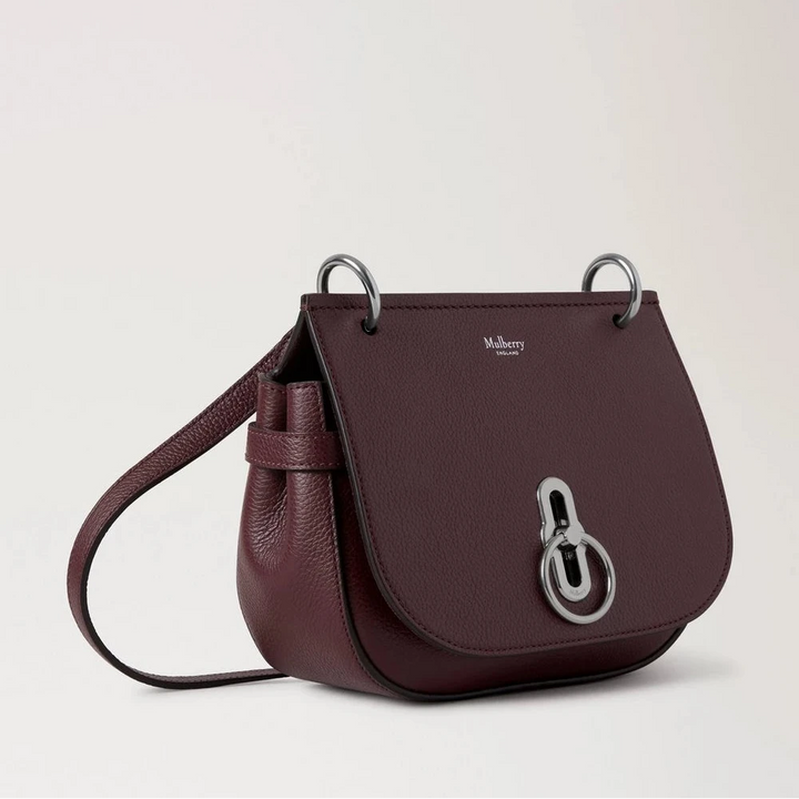 Mulberry Small Amberley Satchel Schwarzkirsch Small Classic Grain 