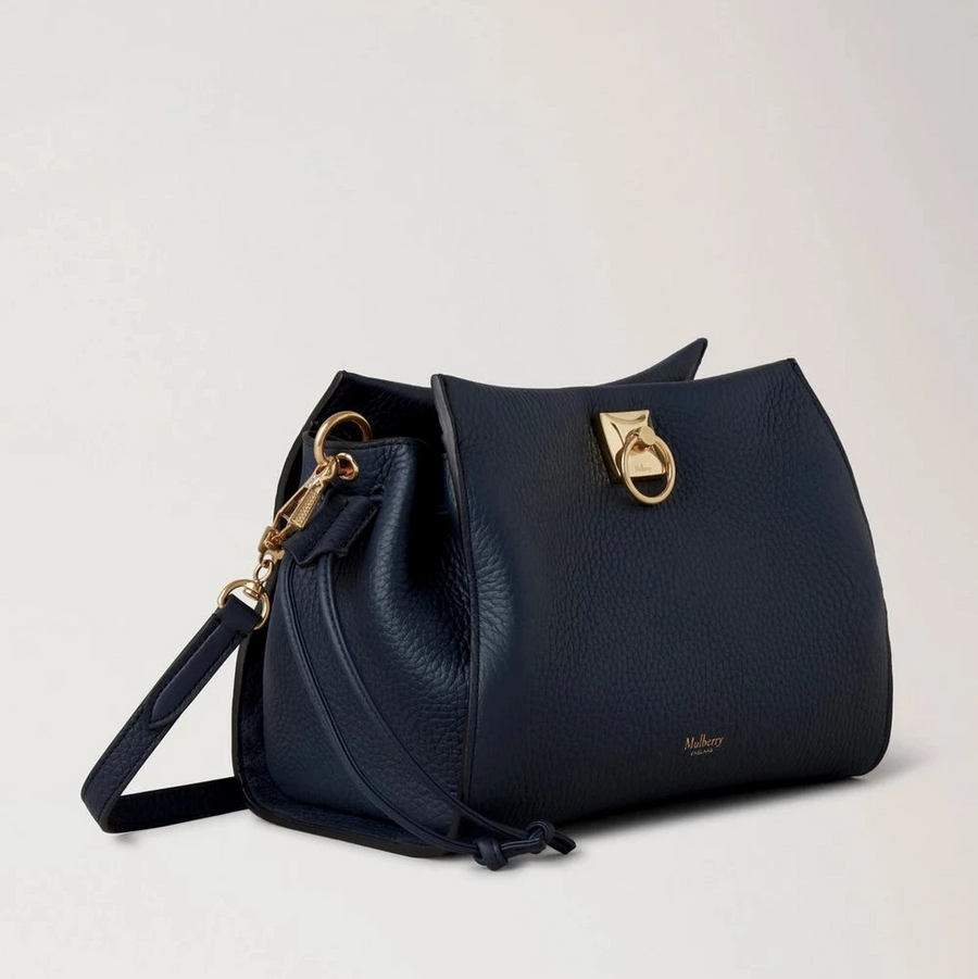 Mulberry Small Iris Night Sky Leder mit grober Narbung und Kalbsleder
