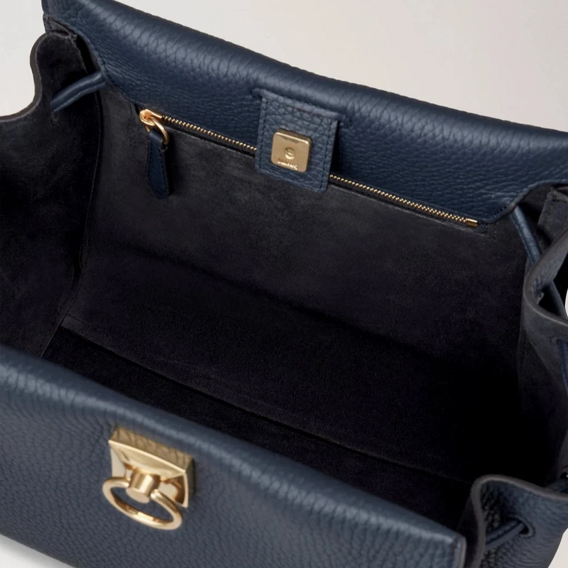 Mulberry Small Iris Night Sky Leder mit grober Narbung und Kalbsleder