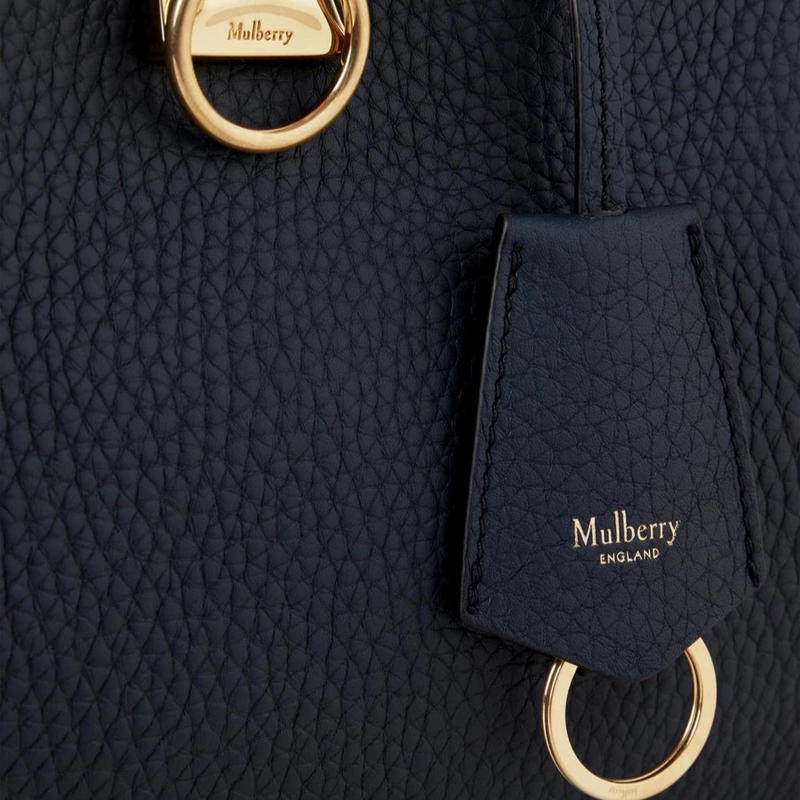 Mulberry Small Iris Night Sky Leder mit grober Narbung und Kalbsleder