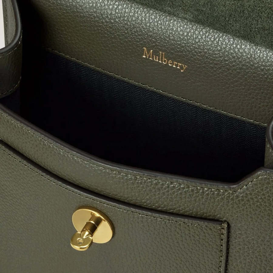 Mulberry Kleine Antony N Juniper Green Kleine klassische Körnung