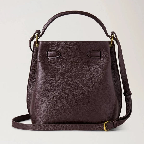 Mulberry Islington Bucket kleiner klassischer Getreide Ebenholz