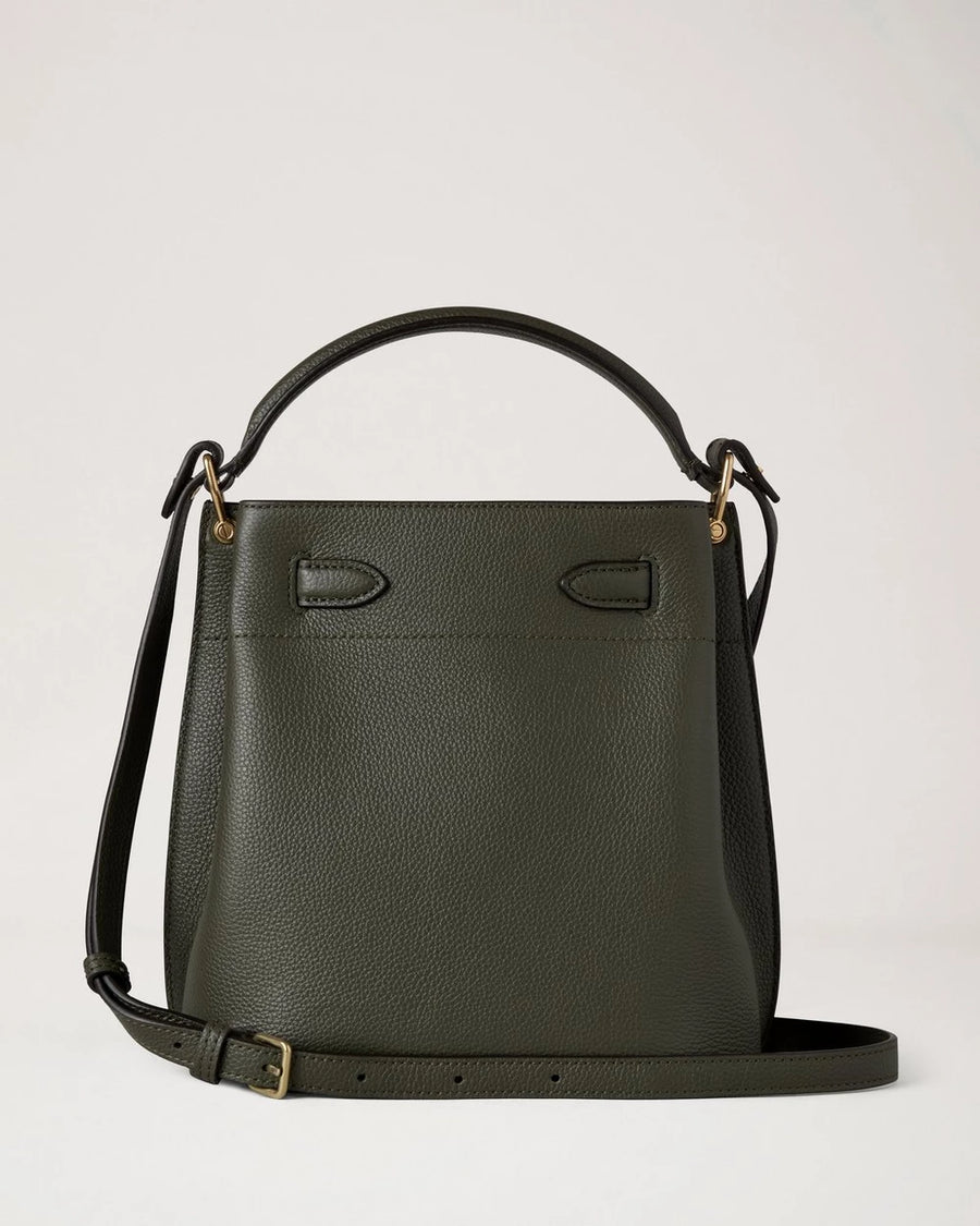 Mulberry Islington Bucket Juniper Green Kleine klassische Körnung