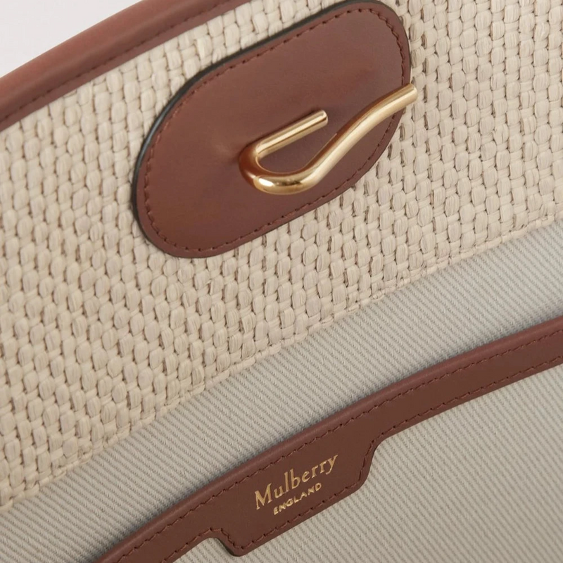 Mulberry Korbtasche Palmenblatt Eiche