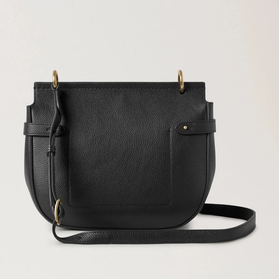 Mulberry Amberley Satchel Kleine klassische Narbung Schwarz
