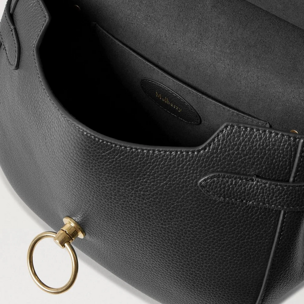 Mulberry Amberley Satchel Kleine klassische Narbung Schwarz