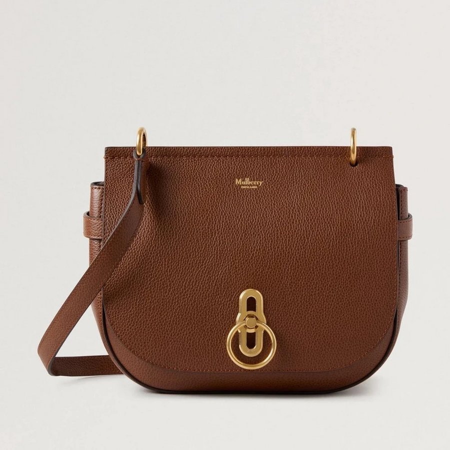 Mulberry Amberley Satchel, kleine klassische Narbung, zweifarbige Eiche