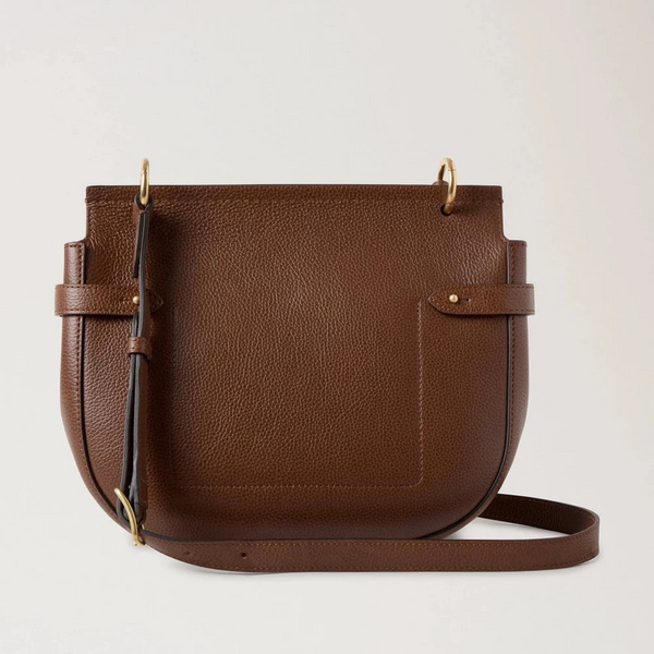 Mulberry Amberley Satchel, kleine klassische Narbung, zweifarbige Eiche