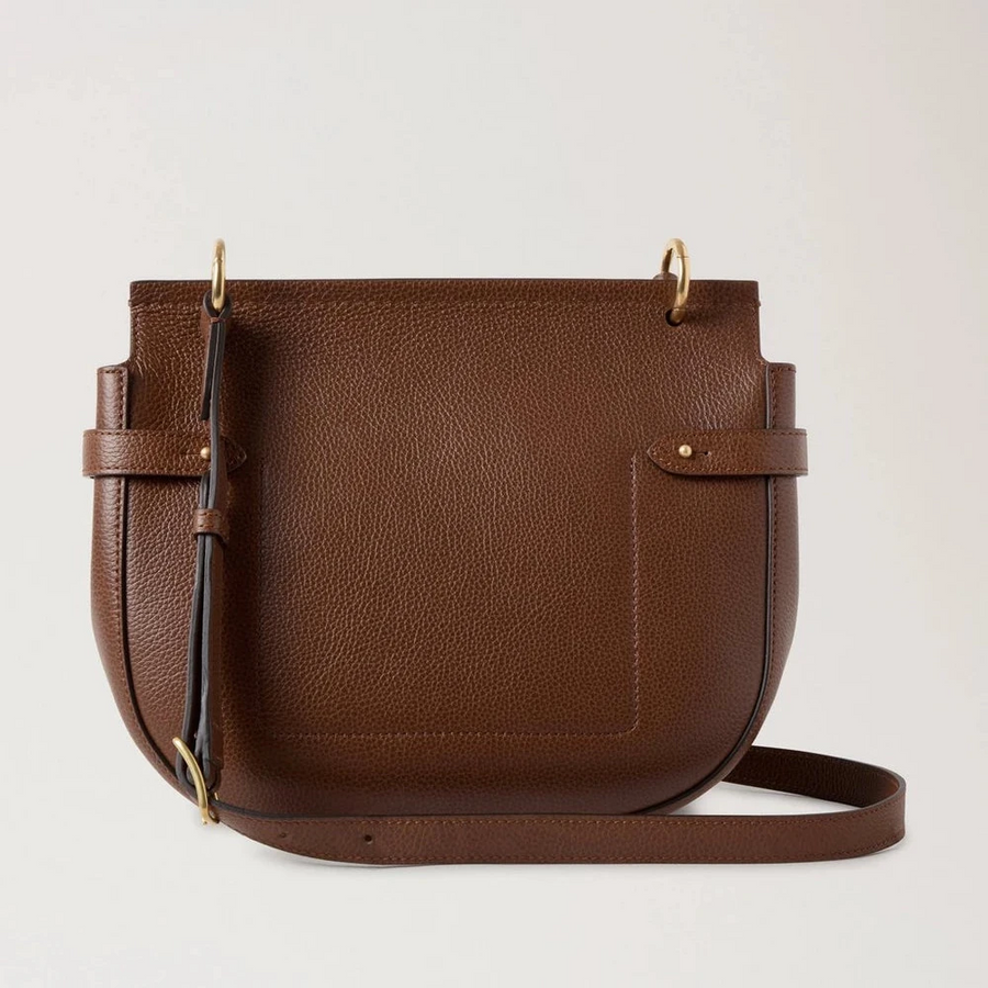 Mulberry Amberley Satchel, kleine klassische Narbung, zweifarbige Eiche