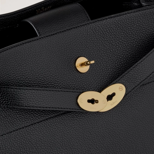 Mulberry Großer Islington Bucket kleines klassisches Getreideschwarz