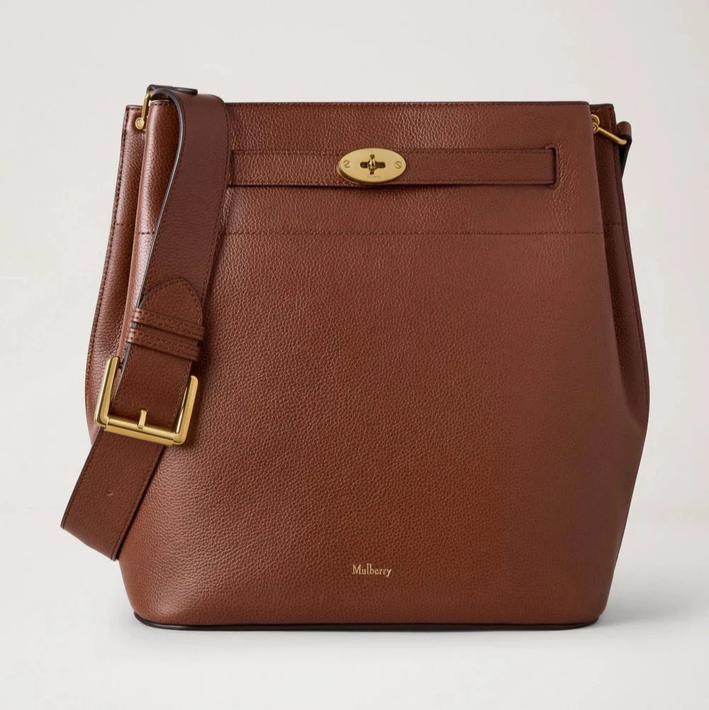 Mulberry Großer Islington Bucket kleines klassisches Getreide Zwei -Ton -Eiche