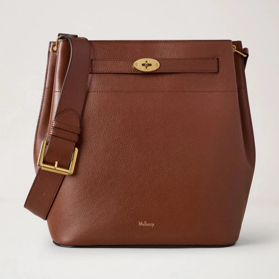 Mulberry Großer Islington Bucket kleines klassisches Getreide Zwei -Ton -Eiche