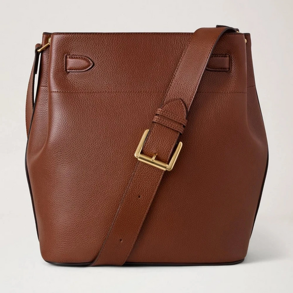 Mulberry Großer Islington Bucket kleines klassisches Getreide Zwei -Ton -Eiche